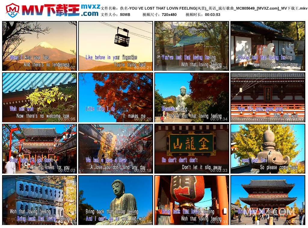 佚名-YOU VE LOST THAT LOVIN FEELING(风景)_英语_流行歌曲_MC805649